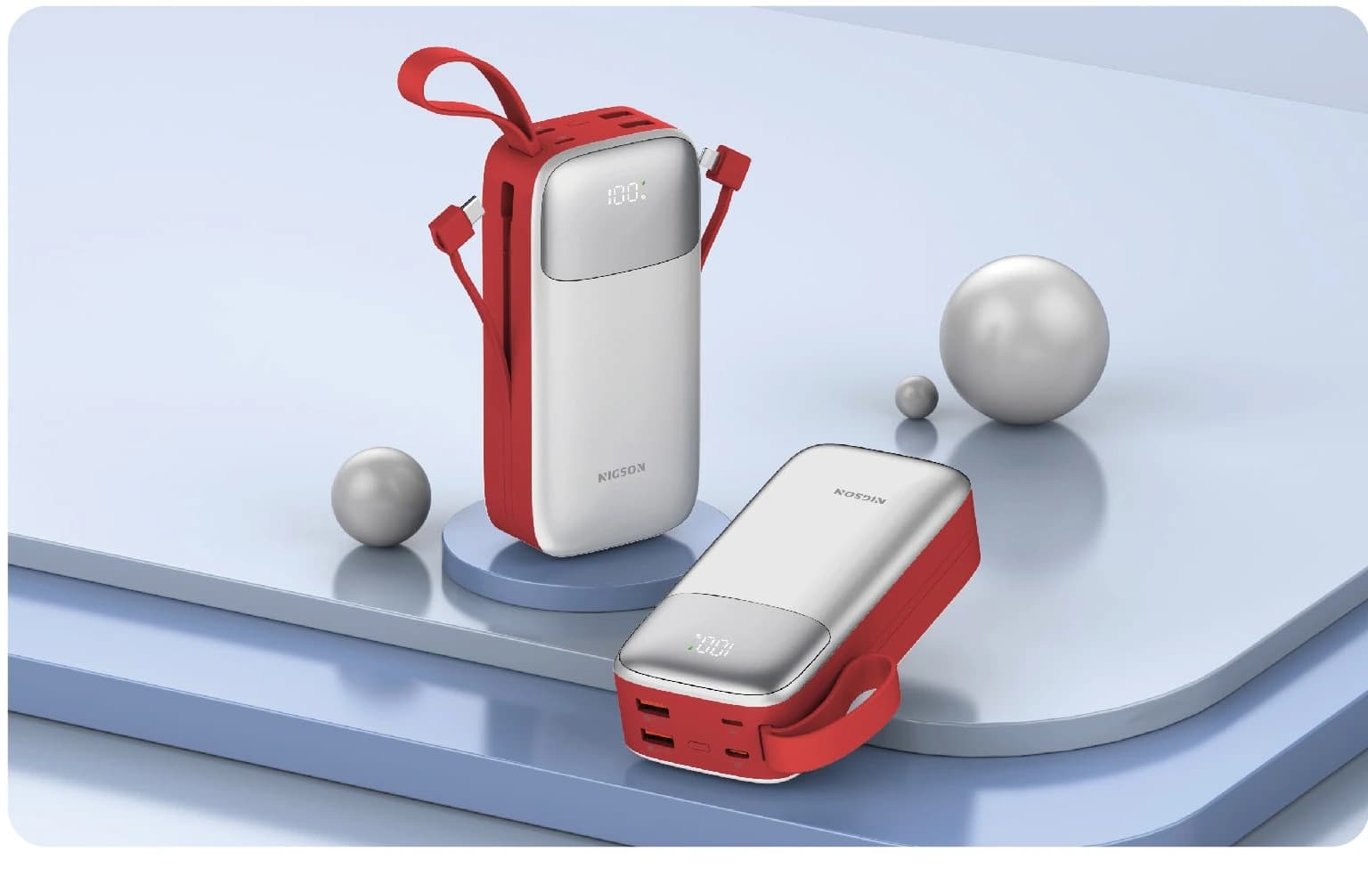 Built-in Fast Charging Cable Power Bank